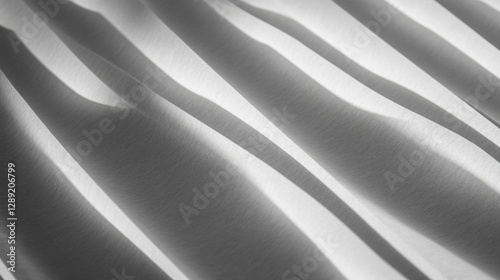 Grey ribbed paper texture with subtle light and shadows for background design