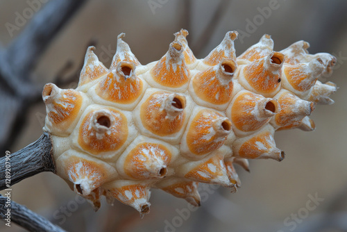 A close-up of a mesquite po...