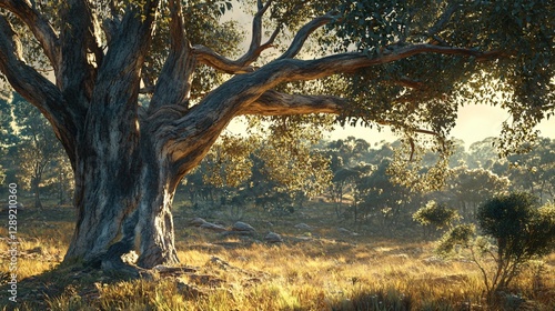 Solitary Tree in the Expansive Australian Outback