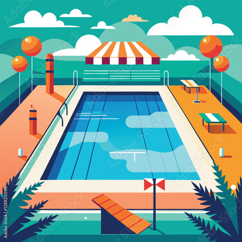 swimming pool vector