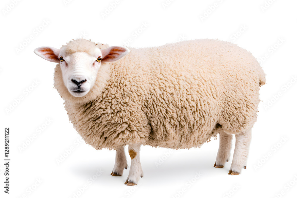 Obraz premium Sheep isolated on white background