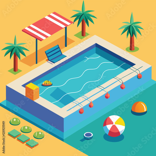swimming pool vector