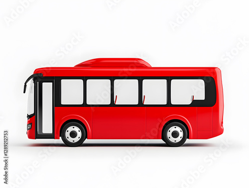 3d Bus Mockup, isolated on white background