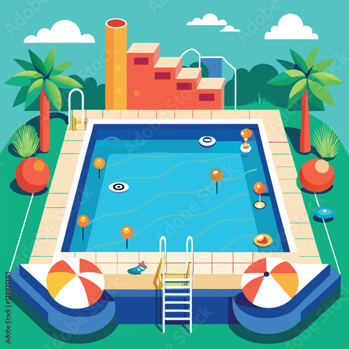 swimming pool vector