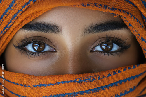 A woman applying traditiona...