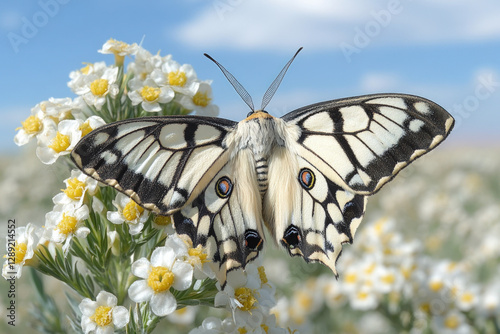 A yucca moth pollinating a ...