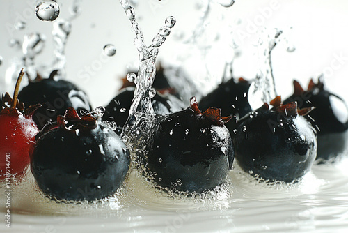 blueberry burst: A close-up...