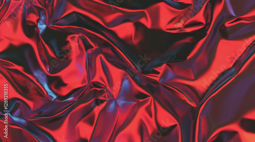 Vibrant rumpled metallic foil texture with dull sheen for creative design