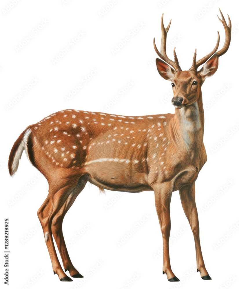 Fototapeta premium PNG A deer wildlife animal art.
