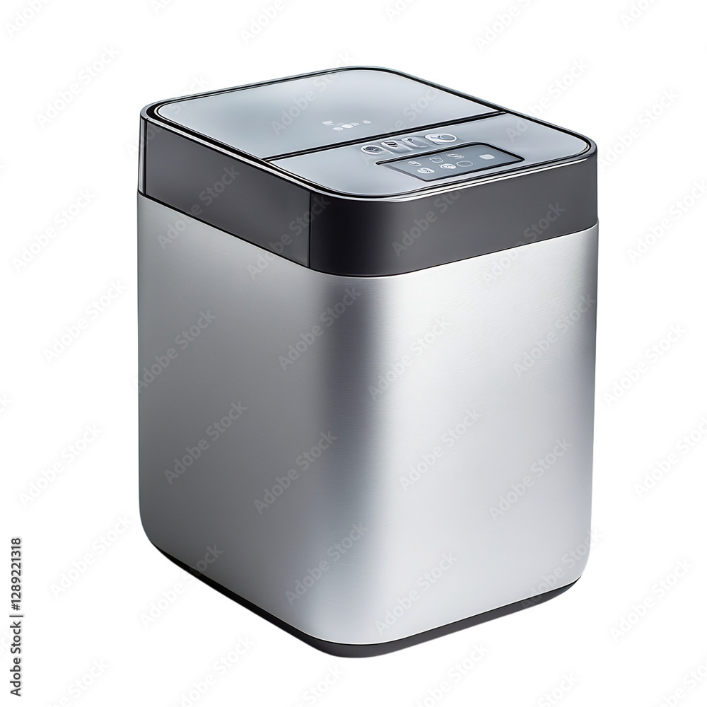 High Tech Minimalist Portable Ice Maker Isolated on Transparent Background High Tech Minimalist Portable Ice Maker Isolated on Transparent Background