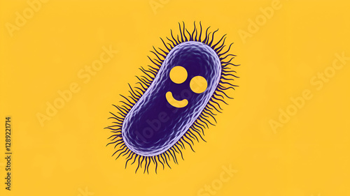 Good bacteria with smiling face
