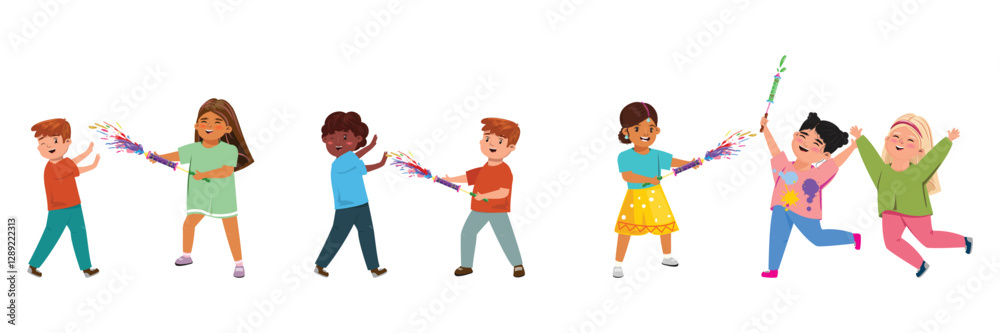 Set of bright Holi banners decorated with splashes, traditional elements, and festive colors Set of bright Holi banners decorated with splashes, traditional elements, and festive colors