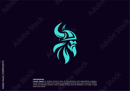 Vector illustration of God Odin Viking with Helmet, Armor on the White background. Hand-drawn illustration for mascot sport logo badge label sign poster emblem patch t-shirt printing. Vector Logo