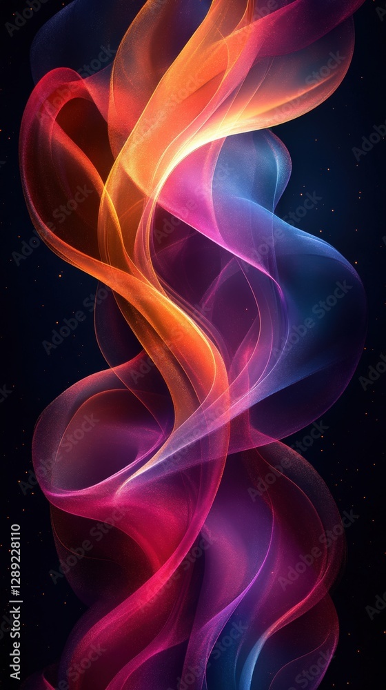 Abstract Colorful Waves of Light Creating Dynamic Flowing Patterns Abstract Colorful Waves of Light Creating Dynamic Flowing Patterns
