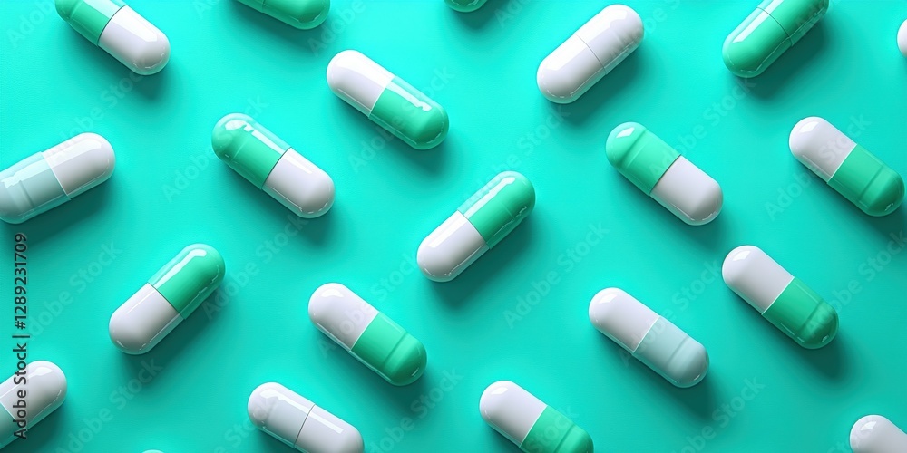 Colorful capsules arranged on a solid background showcasing a variety of shapes and sizes for pharmaceutical purposes Colorful capsules arranged on a solid background showcasing a variety of shapes and sizes for pharmaceutical purposes