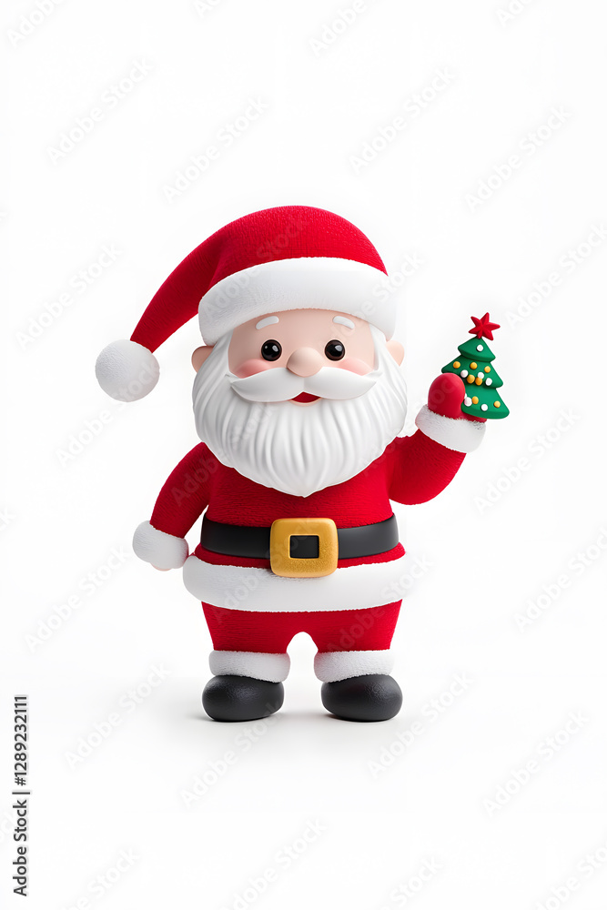 Cute cartoon Santa Claus isolated on white background Cute cartoon Santa Claus isolated on white background