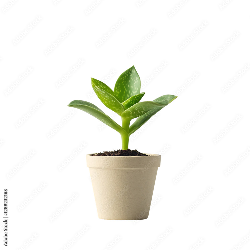 A Small Potted Aloe Vera Plant with Thick Fleshy Leaves Isolated on Transparent Background A Small Potted Aloe Vera Plant with Thick Fleshy Leaves Isolated on Transparent Background