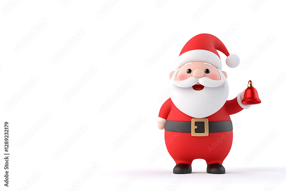 Cute cartoon Santa Claus isolated on white background Cute cartoon Santa Claus isolated on white background