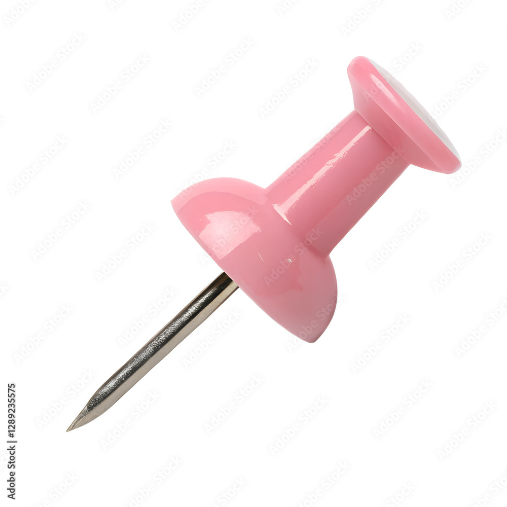 Pink push pin isolated on transparent background Pink push pin isolated on transparent background