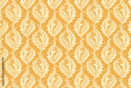 Floral Decorative Seamless Pattern Vector Illustration Background