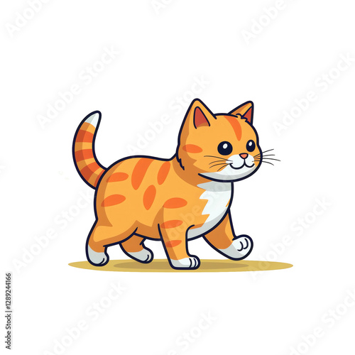 Isolated Cute Orange Kitten