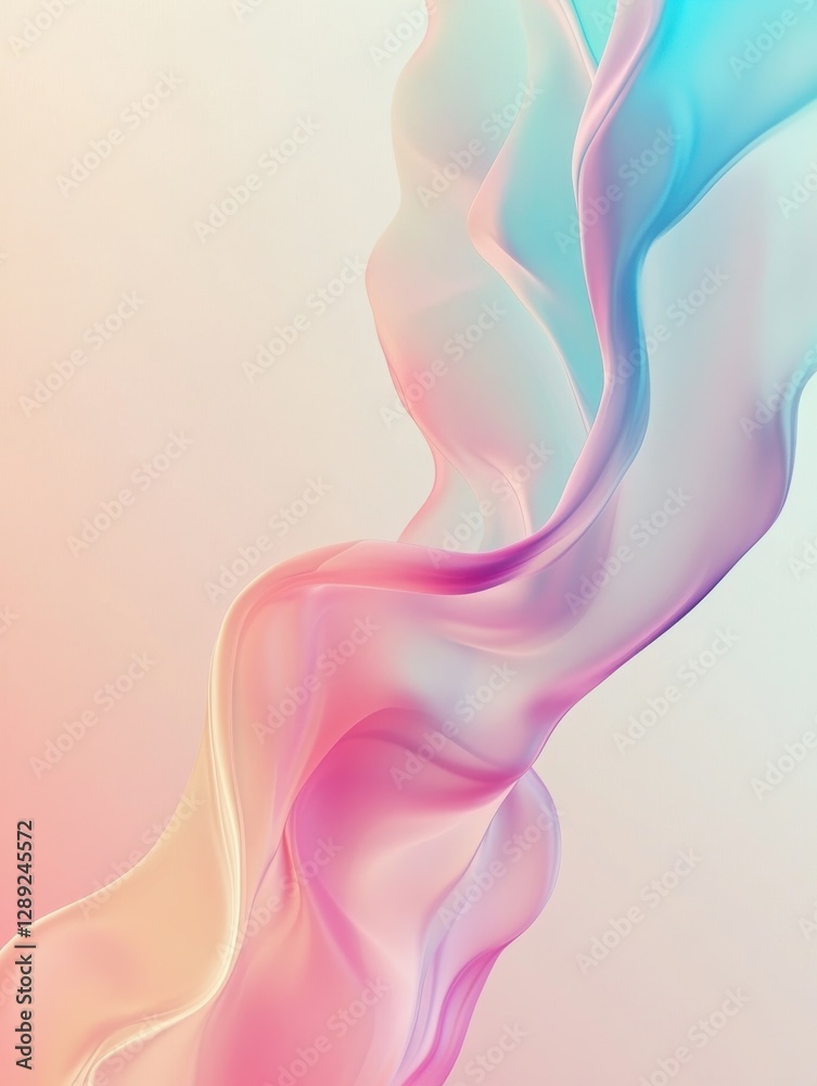 Abstract Flowing Fabric in Soft Pastels: Ideal for Backgrounds or Artistic Projects Abstract Flowing Fabric in Soft Pastels: Ideal for Backgrounds or Artistic Projects