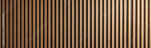 Panel kuchenny z motywem Wood wall panel background with vertical slats. Natural material texture for interior design, backdrop. Brown hardwood planks create striped pattern, rustic decor element. Modern eco style.