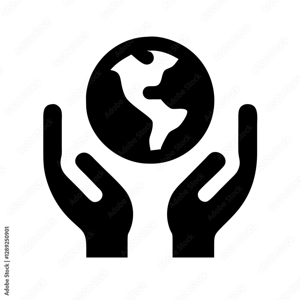 Hands Holding Earth Environmental Protection Icon Vector Art Illustration Design Hands Holding Earth Environmental Protection Icon Vector Art Illustration Design