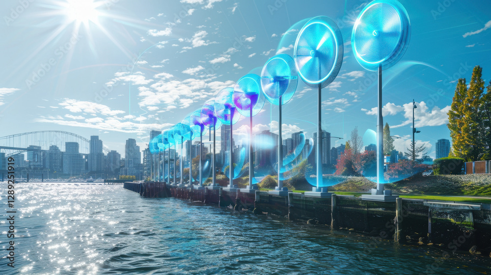 Fototapeta premium tidal energy turbines