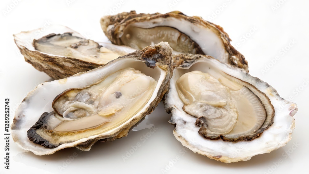 Oysters on White Background Oysters on White Background