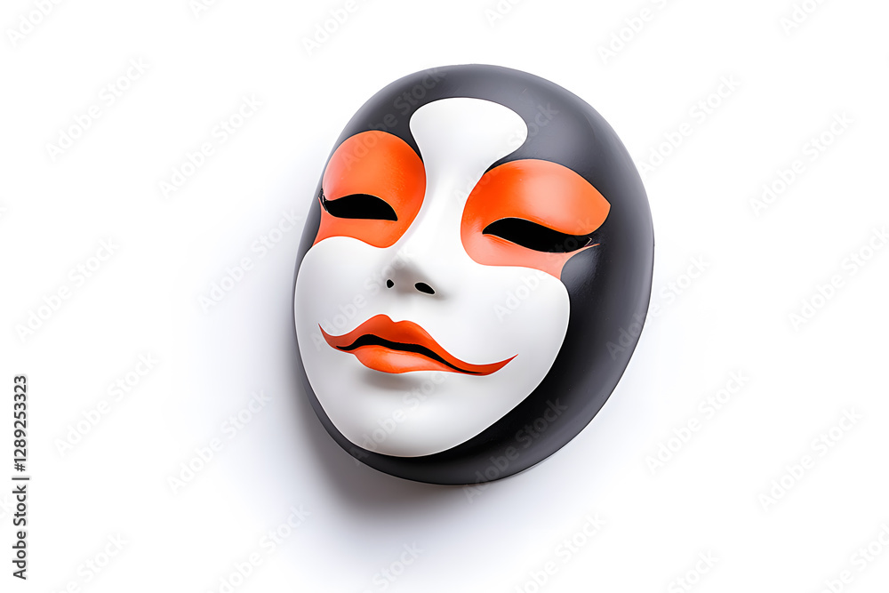 3d Theatre mask model isolated on white background
