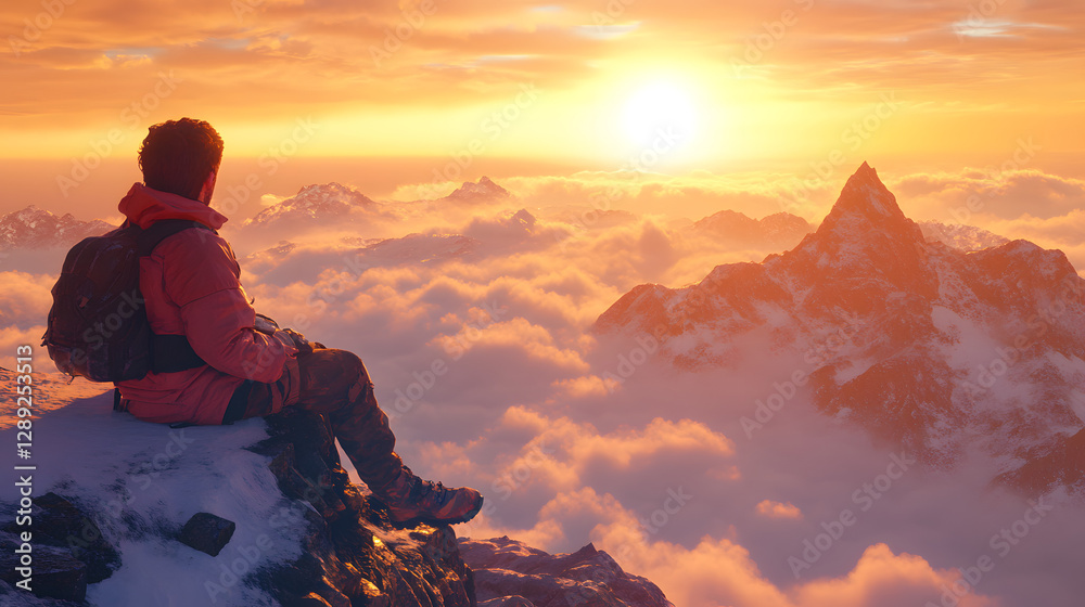 Mesmerizing Mountain View from Above the Clouds Mesmerizing Mountain View from Above the Clouds
