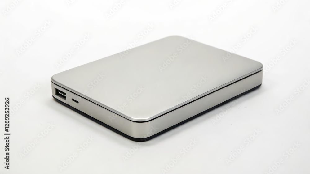External Hard Drive on White Background External Hard Drive on White Background