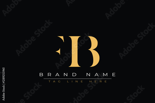 FIB abstract letter logo design. This logo is designed by three abstract letters.