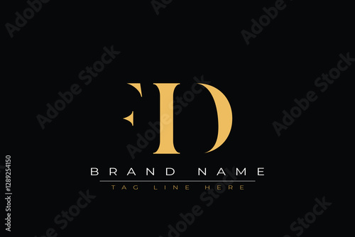 FID abstract letter logo design. This logo is designed by three abstract letters.