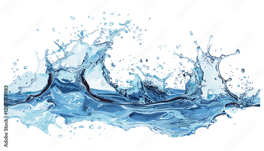 Vector splash water wave isolated, png water splash, transparent wave, ocean wave splash, clear water wave, sea splash, isolated wave, white background wave, water droplets