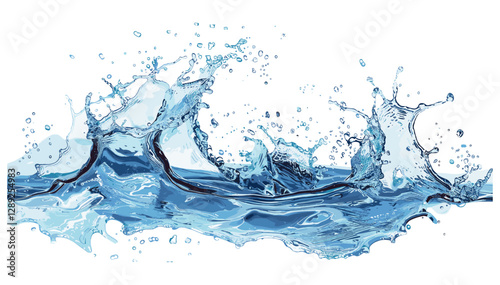 Vector splash water wave isolated, png water splash, transparent wave, ocean wave splash, clear water wave, sea splash, isolated wave, white background wave, water droplets