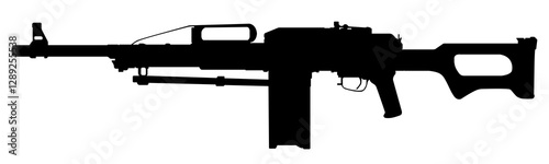 Kalashnikov PKP illustration silhouette