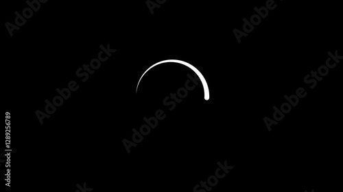 4K Ultra HD Loading Animation | Smooth Black Screen Buffering Effect