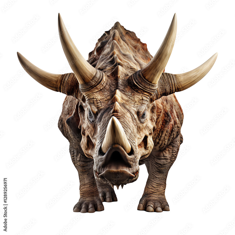 Naklejka premium Isolated Triceratops dinosaur