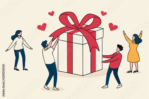 Loyalty program, gift card reward or spending bonus, shopping or sale to earn promotion prize, discount or redeem reward concept, people customer hold heart shape to redeem loyalty reward.