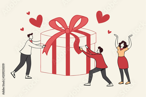 Loyalty program, gift card reward or spending bonus, shopping or sale to earn promotion prize, discount or redeem reward concept, people customer hold heart shape to redeem loyalty reward.
