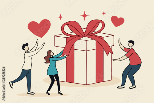 Loyalty program, gift card reward or spending bonus, shopping or sale to earn promotion prize, discount or redeem reward concept, people customer hold heart shape to redeem loyalty reward.