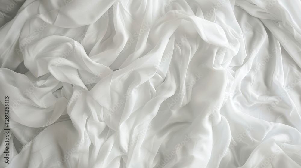 Obraz premium bed with white clean linen