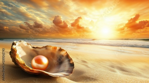 Sunset beach pearl oyster shell treasure