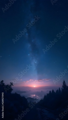 sunset in the mountains