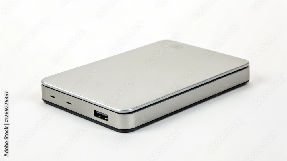 External Hard Drive on White Background External Hard Drive on White Background