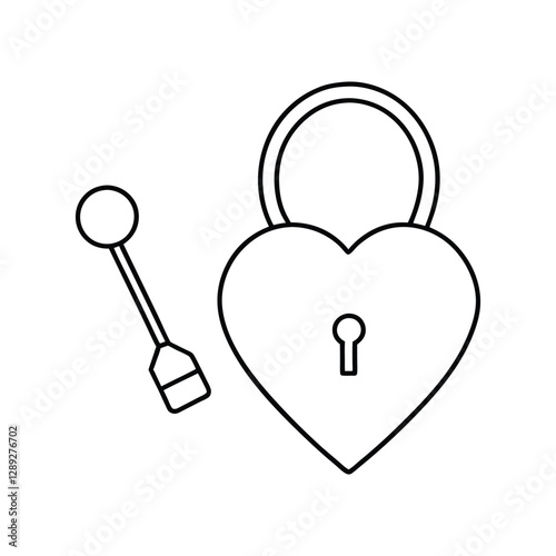 heart shaped key and lock
