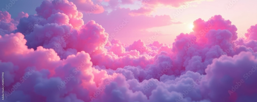 Whispy clouds with pink and purple shades in sunlight, whisper, shade Whispy clouds with pink and purple shades in sunlight, whisper, shade