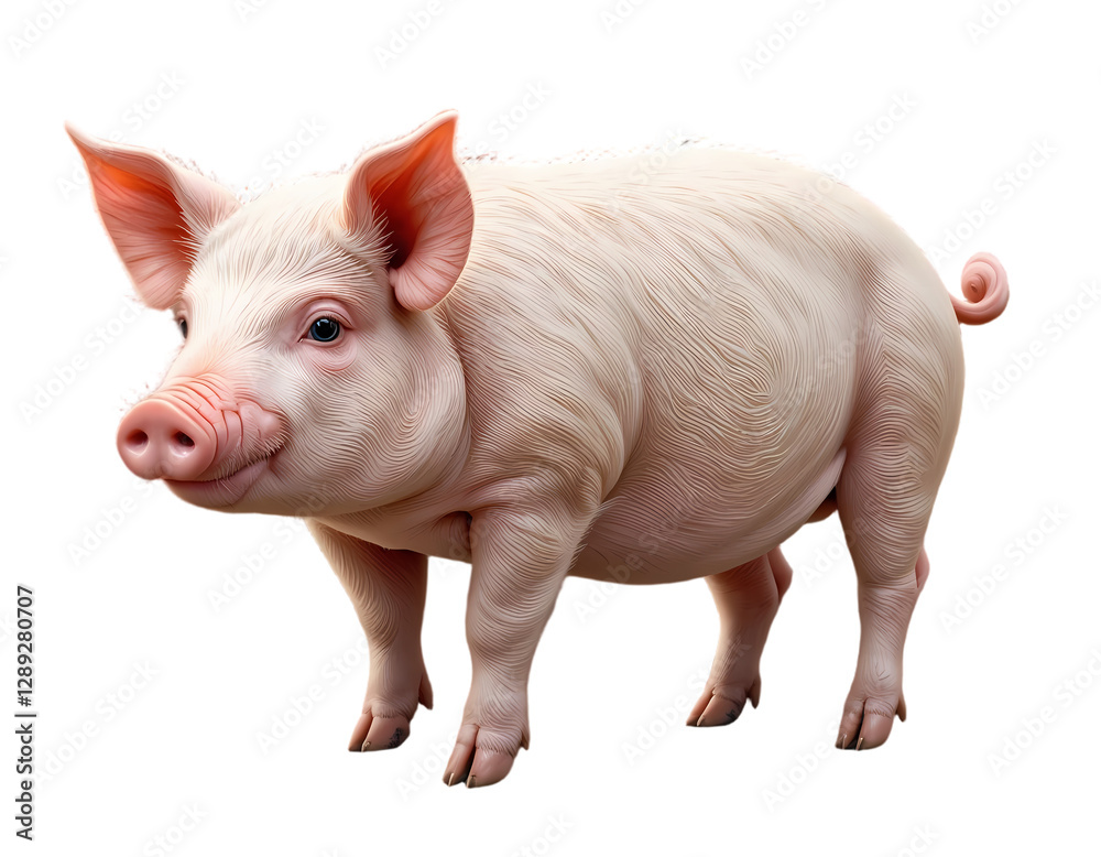Adorable Pig on Transparent Background | Isolated Animal Photo Adorable Pig on Transparent Background | Isolated Animal Photo